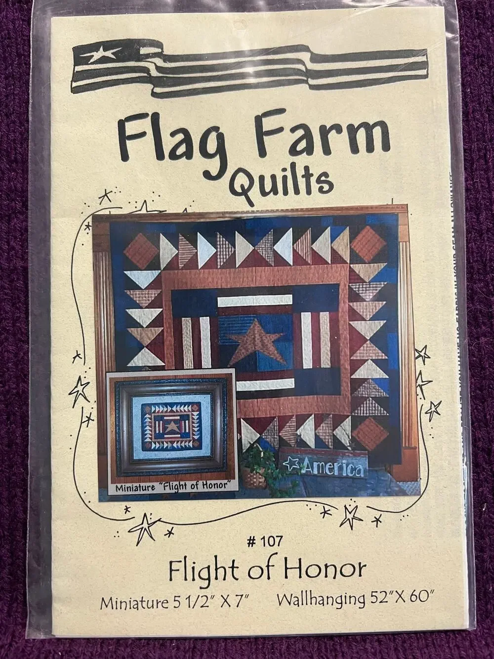 quilt pattern flag farm quilt flight of honor miniature and wall hanging